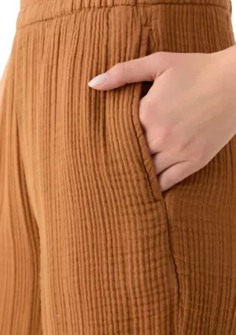 Women's Pull On Gauze Cropped Pants