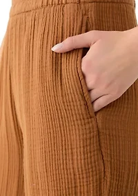Women's Pull On Gauze Cropped Pants