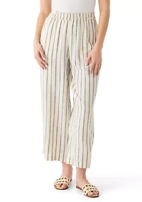 Women's Striped Mid-Rise Pants