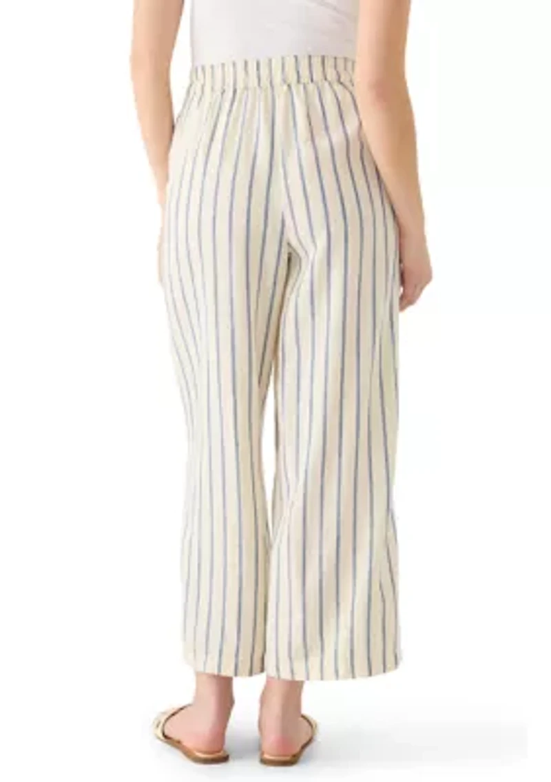 Women's Striped Mid-Rise Pants