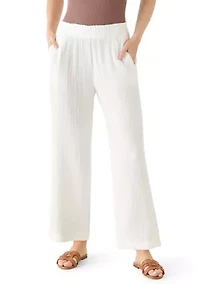 Women's Pull On Gauze Cropped Pants