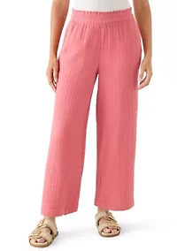 Women's Pull On Gauze Cropped Pants