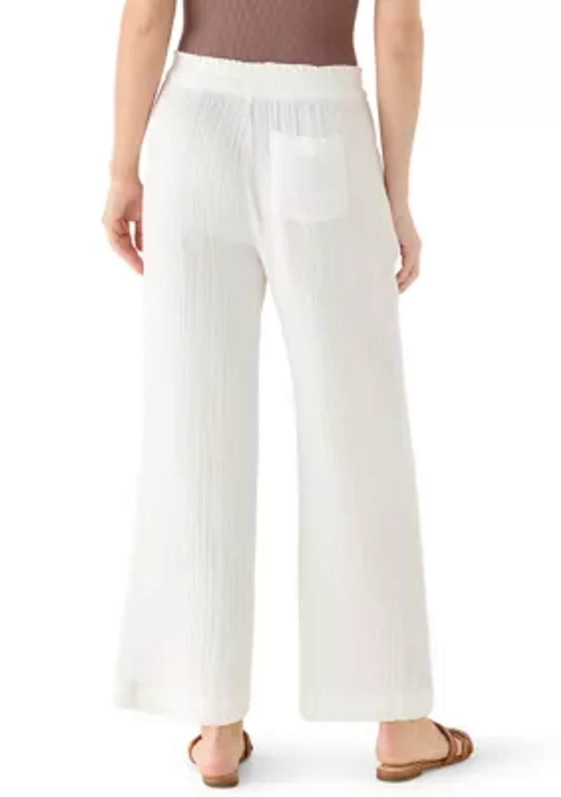 Women's Pull On Gauze Cropped Pants