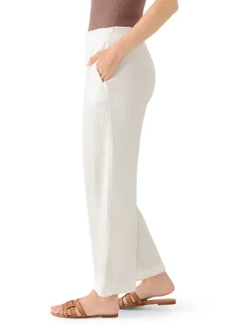 Women's Pull On Gauze Cropped Pants