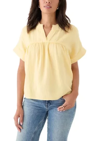 Women's Short Sleeve Gauze Swing Top