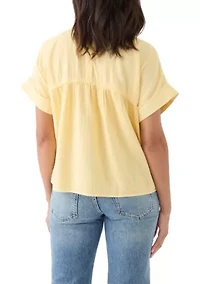 Women's Short Sleeve Gauze Swing Top