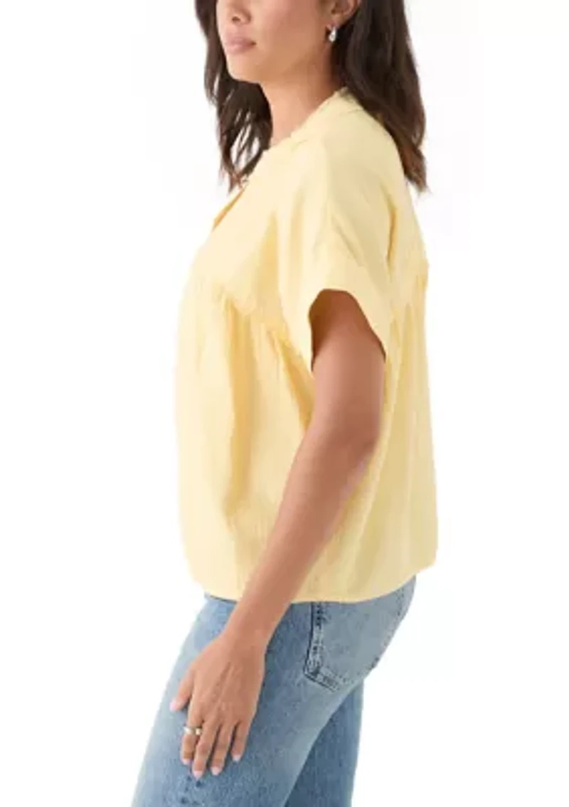 Women's Short Sleeve Gauze Swing Top