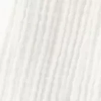 Women's 3/4 Sleeve Tie Front Embroidered Gauze Top