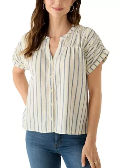 Women's Shirred Shoulder Top
