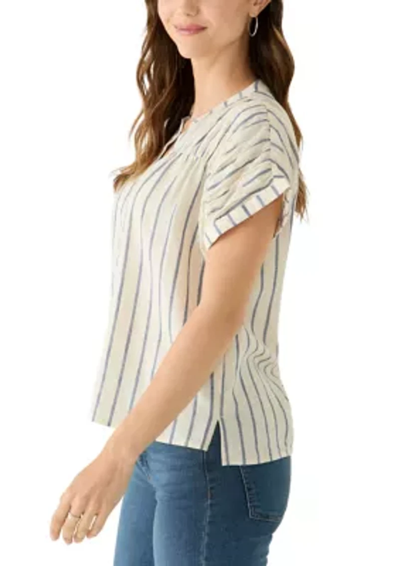 Women's Shirred Shoulder Top