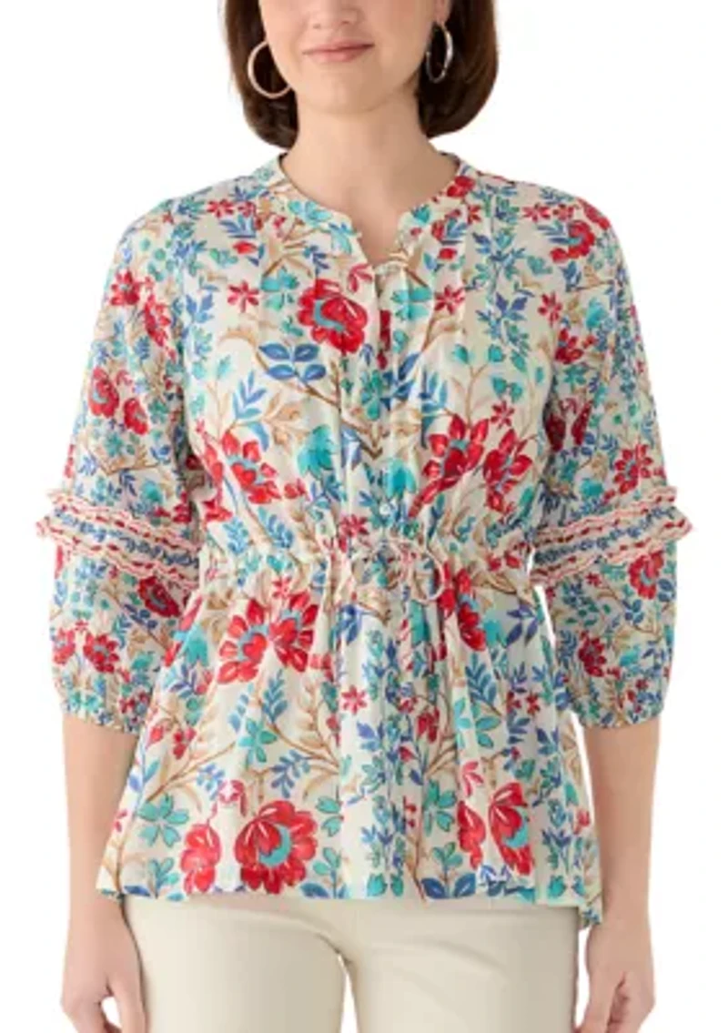 Women's Cinched Waist Tunic Top