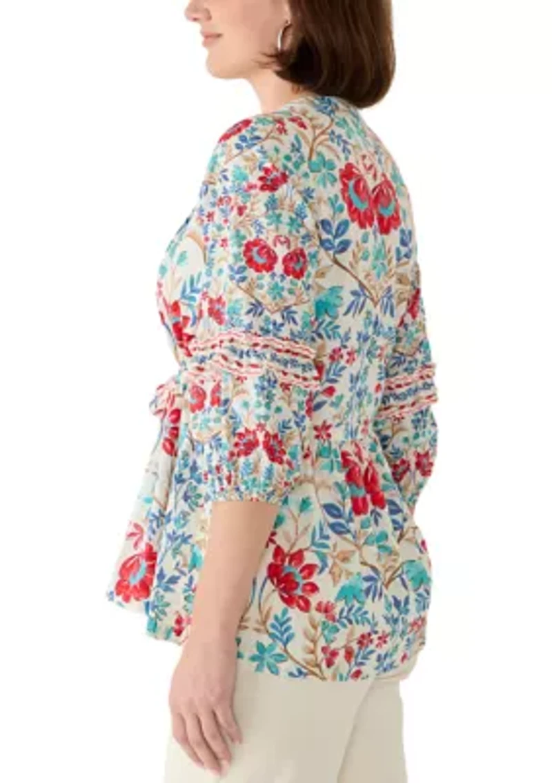 Women's Cinched Waist Tunic Top