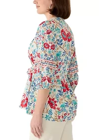 Women's Cinched Waist Tunic Top