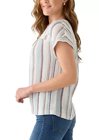 Women's Dolman Gauze Henley Top