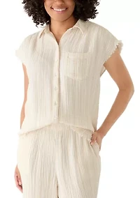 Women's Oversized Gauze Shirt