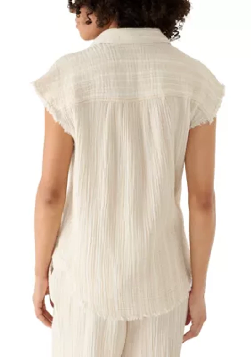 Women's Oversized Gauze Shirt