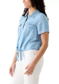 Women's Tie Front Camp Shirt