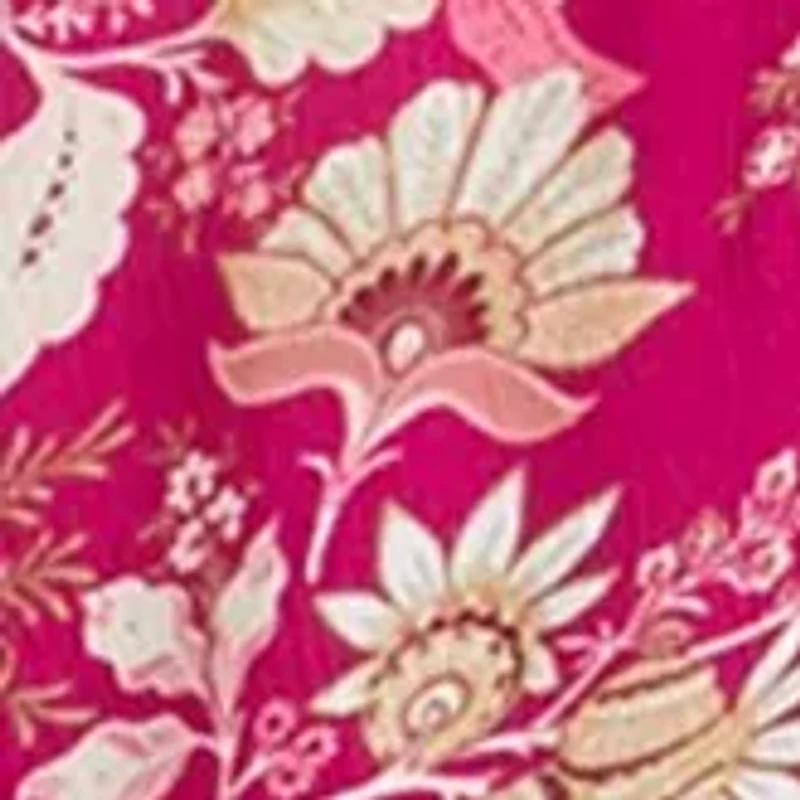 Petite Pintuck Floral Dress