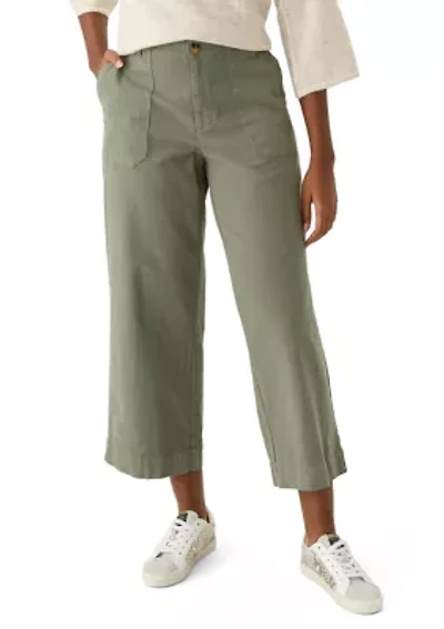 Petite High Rise Wide Leg Pants