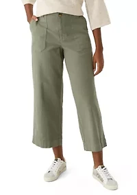 Petite High Rise Wide Leg Pants