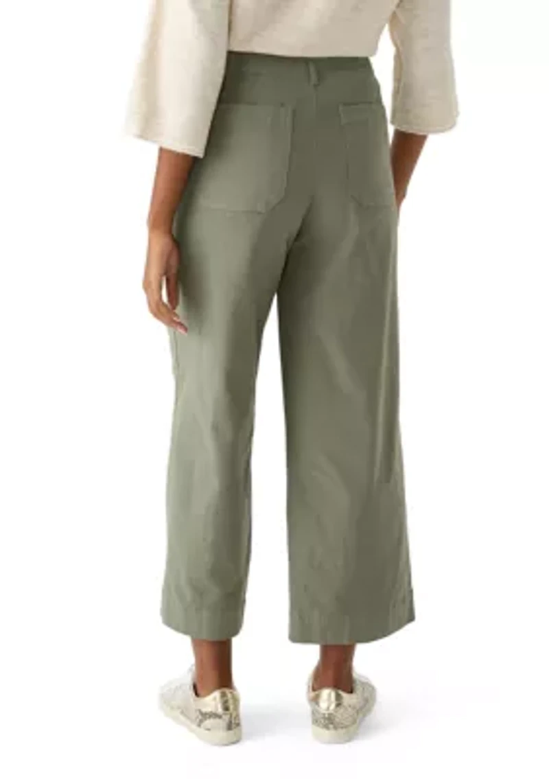 Petite High Rise Wide Leg Pants
