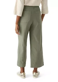 Petite High Rise Wide Leg Pants