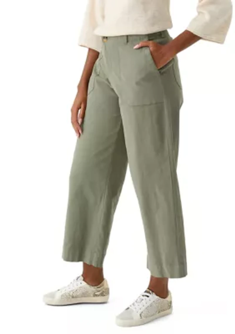Petite High Rise Wide Leg Pants
