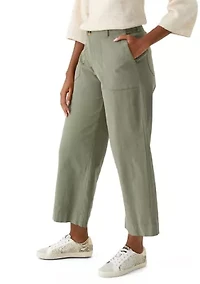Petite High Rise Wide Leg Pants