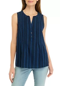 Petite Sleeveless Printed Tank