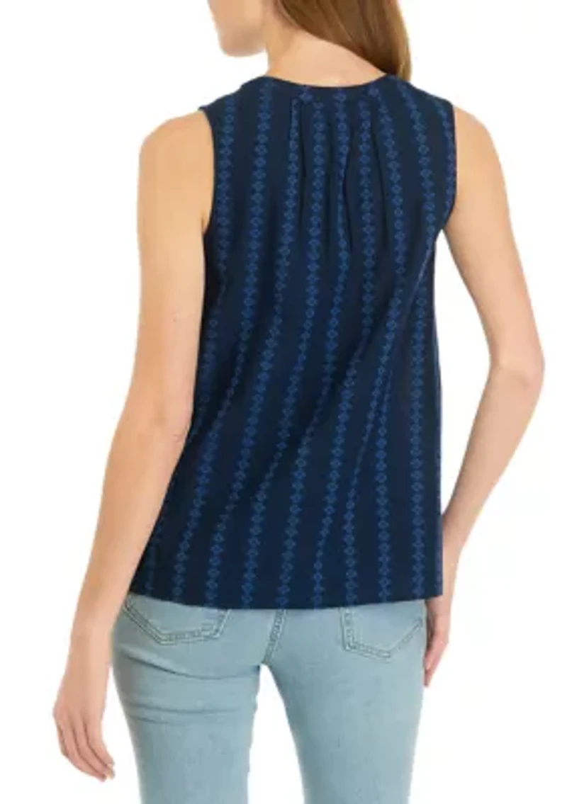 Petite Sleeveless Printed Tank