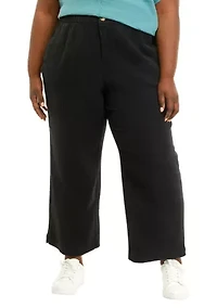 Plus Cotton Gauze Ankle Pants