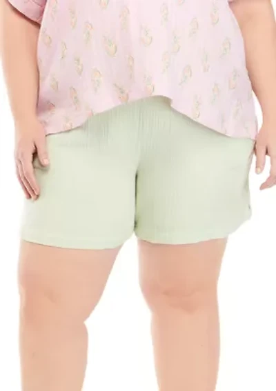 Plus Cotton Gauze Shorts