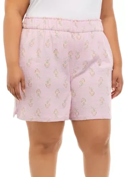 Plus Cotton Gauze Shorts