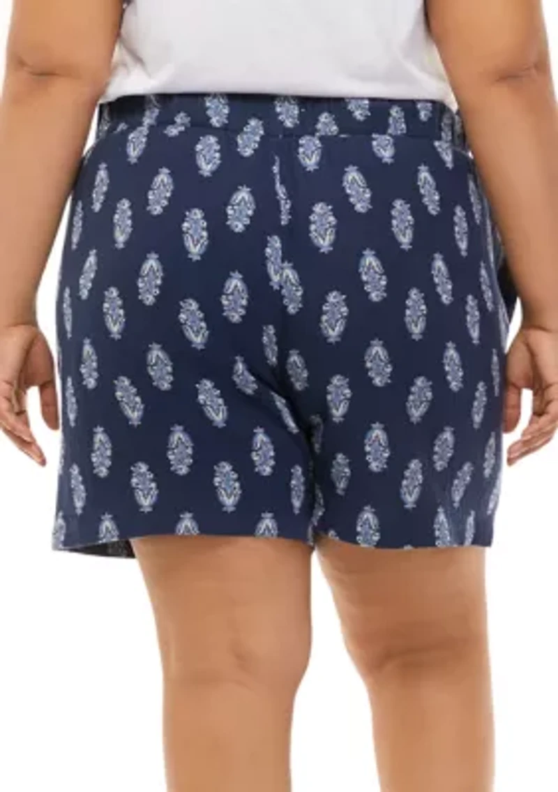 Plus Cotton Gauze Shorts