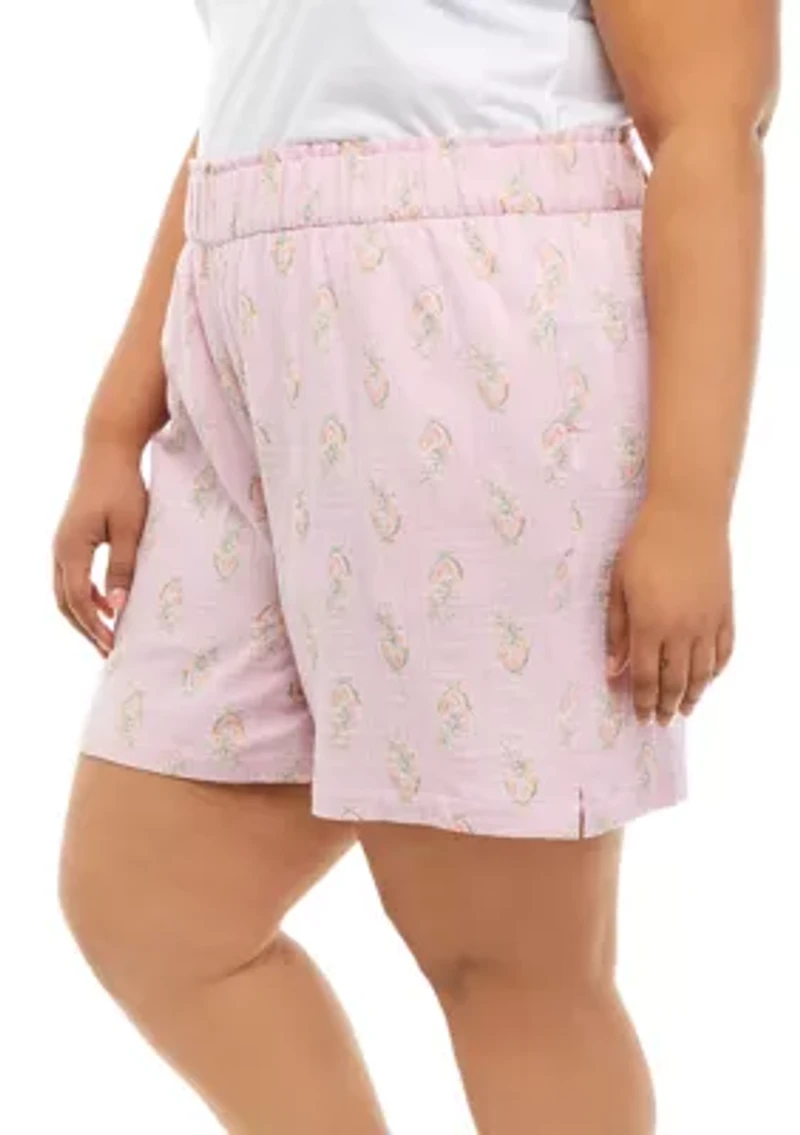 Plus Cotton Gauze Shorts