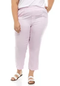 Plus Patch Pocket Cropped Pants