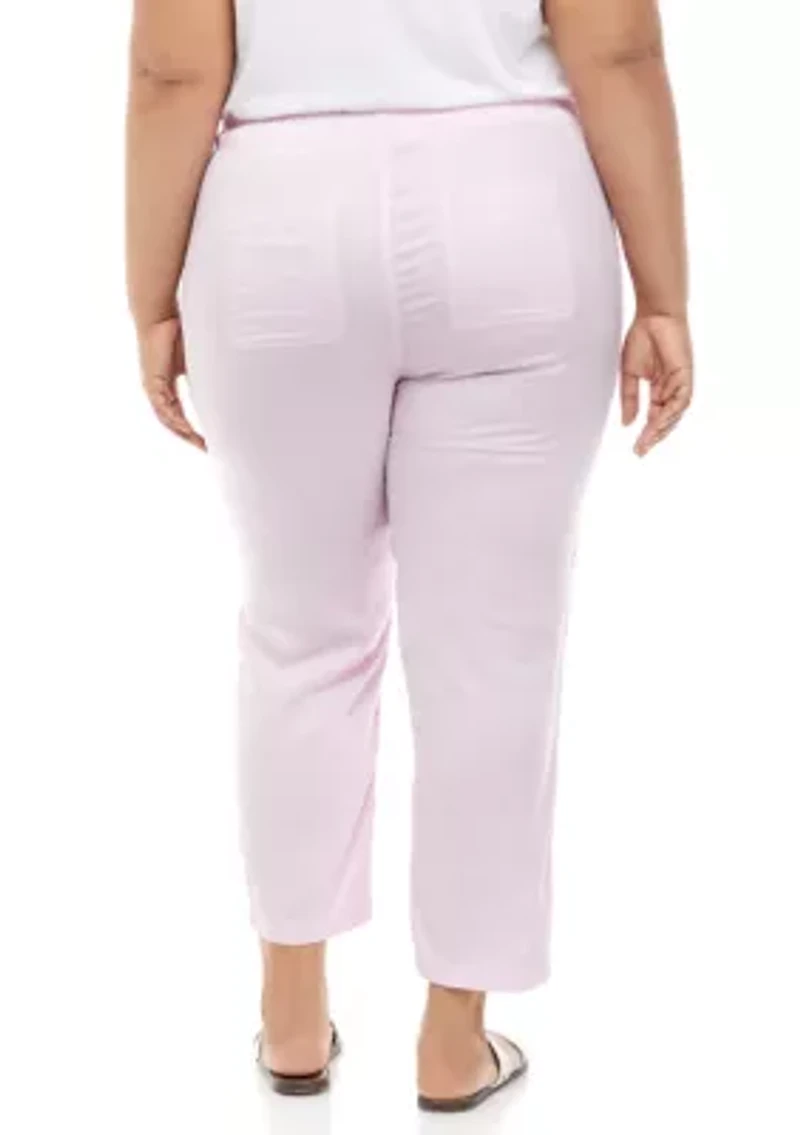 Plus Patch Pocket Cropped Pants