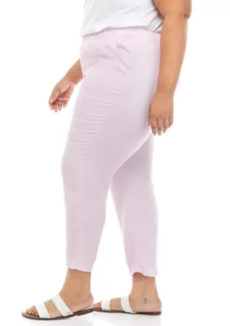 Plus Patch Pocket Cropped Pants