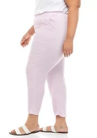 Plus Patch Pocket Cropped Pants