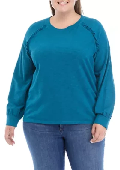 Plus Ruffle Swing T-Shirt