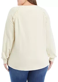 Plus Ruffle Swing T-Shirt