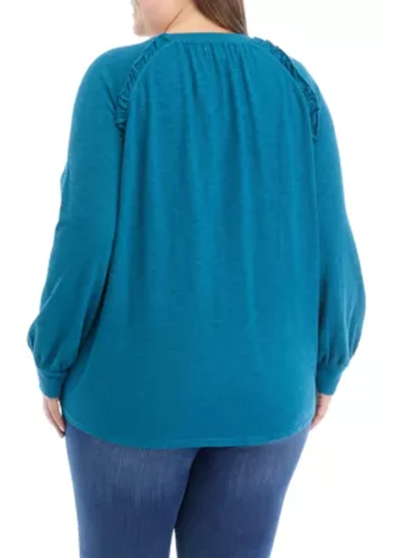 Plus Ruffle Swing T-Shirt