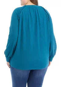 Plus Ruffle Swing T-Shirt