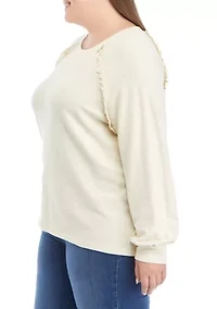 Plus Ruffle Swing T-Shirt