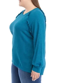 Plus Ruffle Swing T-Shirt