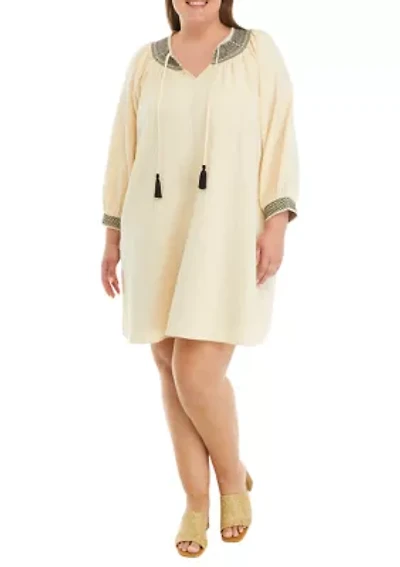 Plus Flutter Sleeve Dress