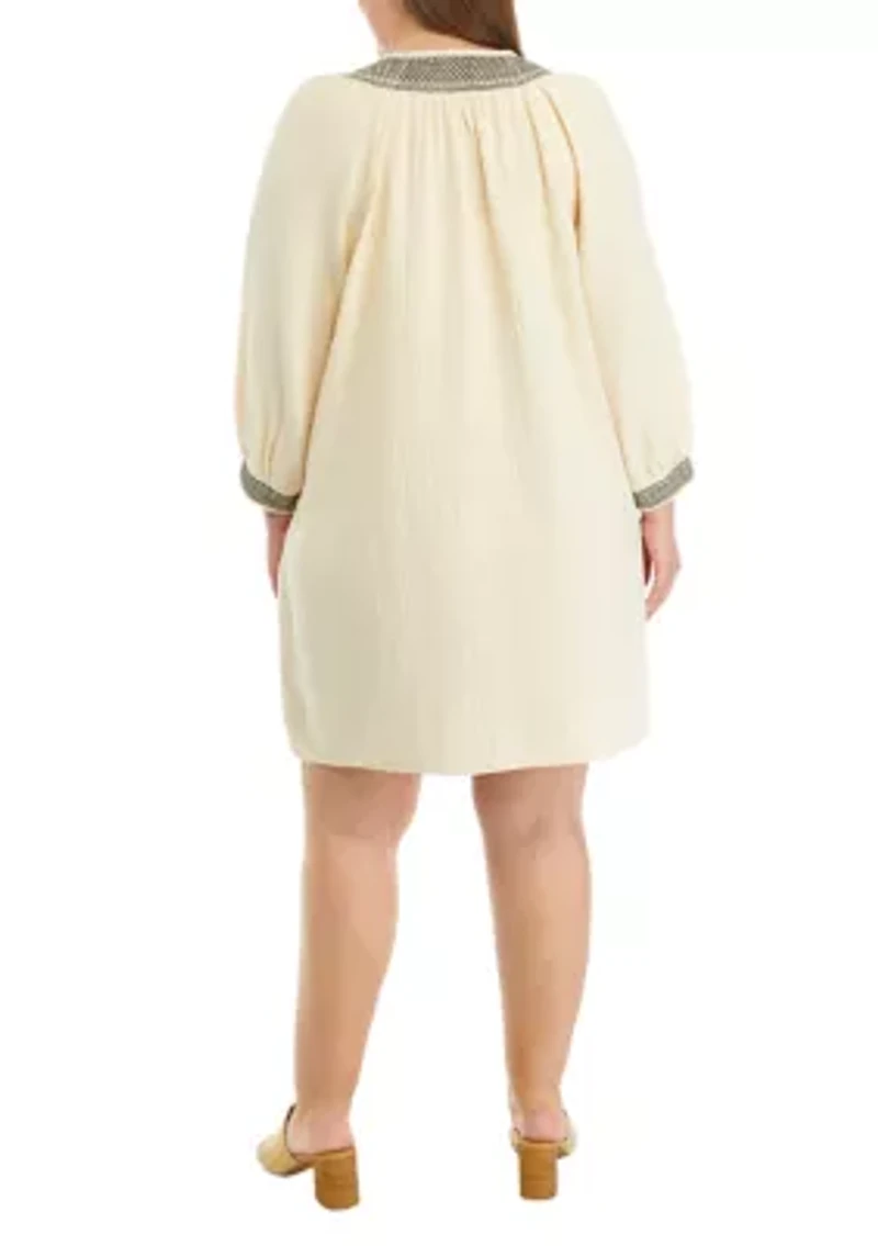 Plus Flutter Sleeve Dress