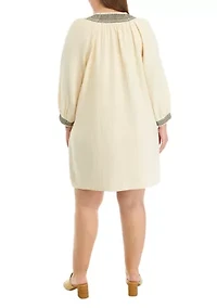 Plus Flutter Sleeve Dress
