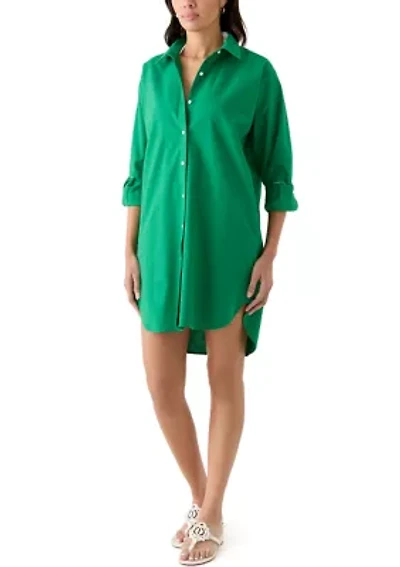Women's Long Sleeve Button Down Dress Cover-Up
