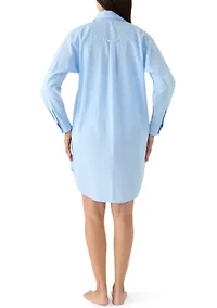 Women's Long Sleeve Button Down Swim Cover Up Dress